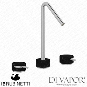 IB Rubinetti MR390SS_2 Marmo + Marmo L Exposed Parts for Manual Wall Mixer - Black Marble Spare Parts