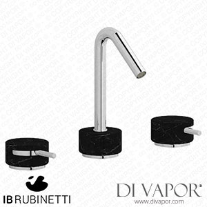 IB Rubinetti MR392CC_2 Marmo + Marmo L Three Holes Washbasin Set with Low Spout - Black Marble Spare Parts