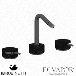IB Rubinetti MR393CS_2 Marmo + Marmo L Three Holes Bidet Set - Black Marble Spare Parts
