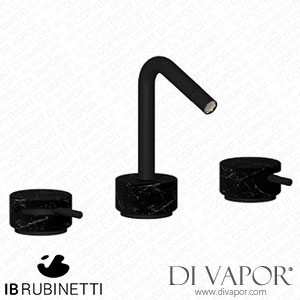 IB Rubinetti MR393NP_2 Marmo + Marmo L Three Holes Bidet Set - Black Marble Spare Parts