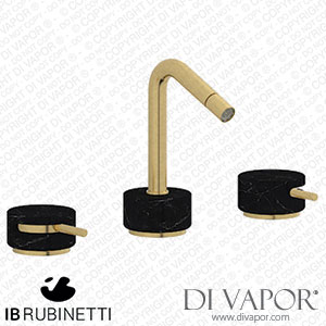 IB Rubinetti MR393OS_2 Marmo + Marmo L Three Holes Bidet Set - Black Marble Spare Parts