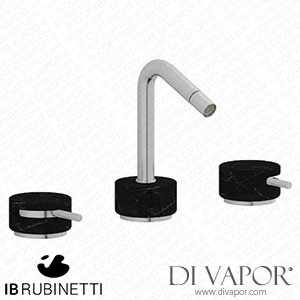 IB Rubinetti MR393SS_2 Marmo + Marmo L Three Holes Bidet Set - Black Marble Spare Parts