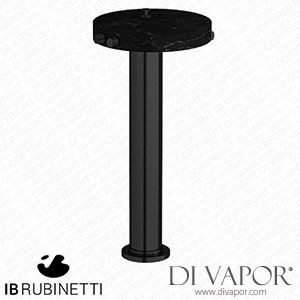 IB Rubinetti MR399CS_2 Marmo + Marmo L Freestanding Bath Filler - Black Marble Spare Parts