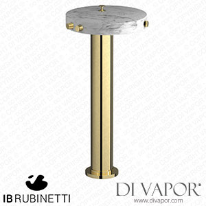 IB Rubinetti MR399II_1 Marmo + Marmo L Freestanding Bath Filler - White Marble Spare Parts