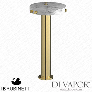 IB Rubinetti MR399IS_1 Marmo + Marmo L Freestanding Bath Filler - White Marble Spare Parts