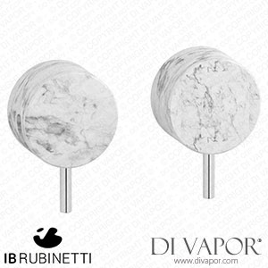 IB Rubinetti MR400CC_1 Marmo + Marmo L Two Holes Wall Mounted Shower - White Marble Spare Parts