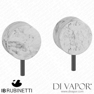 IB Rubinetti MR400CS_1 Marmo + Marmo L Two Holes Wall Mounted Shower - White Marble Spare Parts