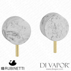 IB Rubinetti MR400II_1 Marmo + Marmo L Two Holes Wall Mounted Shower - White Marble Spare Parts