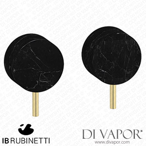 IB Rubinetti MR400II_2 Marmo + Marmo L Two Holes Wall Mounted Shower - Black Marble Spare Parts