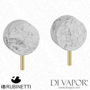 IB Rubinetti MR400IS_1 Marmo + Marmo L Two Holes Wall Mounted Shower - White Marble Spare Parts
