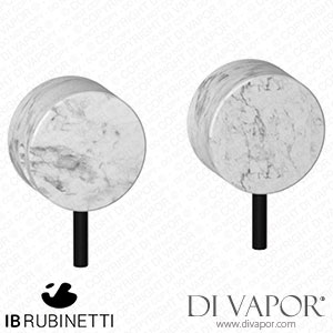 IB Rubinetti MR400NP_1 Marmo + Marmo L Two Holes Wall Mounted Shower - White Marble Spare Parts