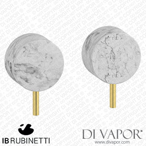 IB Rubinetti MR400OO_1 Marmo + Marmo L Two Holes Wall Mounted Shower - White Marble Spare Parts