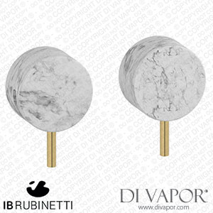 IB Rubinetti MR400OS_1 Marmo + Marmo L Two Holes Wall Mounted Shower - White Marble Spare Parts