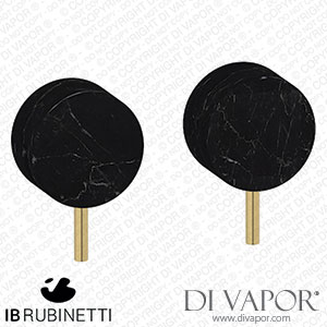 IB Rubinetti MR400OS_2 Marmo + Marmo L Two Holes Wall Mounted Shower - Black Marble Spare Parts