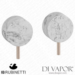 IB Rubinetti MR400RS_1 Marmo + Marmo L Two Holes Wall Mounted Shower - White Marble Spare Parts