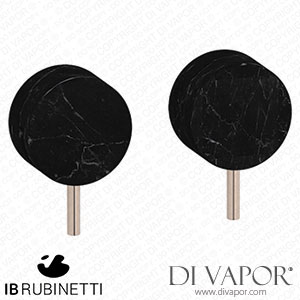 IB Rubinetti MR400RS_2 Marmo + Marmo L Two Holes Wall Mounted Shower - Black Marble Spare Parts