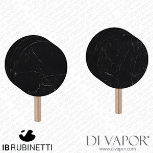 IB Rubinetti MR400SR_2 Marmo + Marmo L Two Holes Wall Mounted Shower - Black Marble Spare Parts