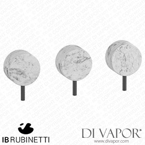 IB Rubinetti MR410CF_1 Marmo + Marmo L Three Holes Wall Mounted Shower with Two Ways Diverter - White Marble Spare Parts