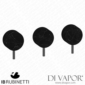 IB Rubinetti MR410CF_2 Marmo + Marmo L Three Holes Wall Mounted Shower with Two Ways Diverter - Black Marble Spare Parts