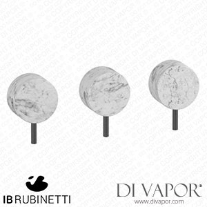 IB Rubinetti MR410CS_1 Marmo + Marmo L Three Holes Wall Mounted Shower with Two Ways Diverter - White Marble Spare Parts