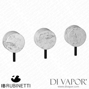 IB Rubinetti MR410NP_1 Marmo + Marmo L Three Holes Wall Mounted Shower with Two Ways Diverter - White Marble Spare Parts