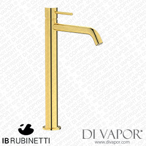 IB Rubinetti MT203OO Milanotorino Tall Mini Monohole Washbasin Mixer Complete with Drain Spare Parts