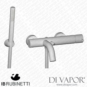 IB Rubinetti MT250BO Milanotorino Wall Mounted Bath Filler Complete with Shower Kit Spare Parts