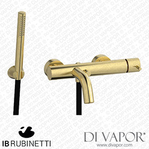 IB Rubinetti MT250IS Milanotorino Wall Mounted Bath Filler Complete with Shower Kit Spare Parts