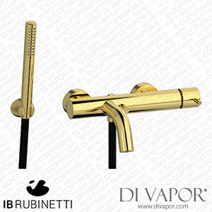 IB Rubinetti MT250OO Milanotorino Wall Mounted Bath Filler Complete with Shower Kit Spare Parts