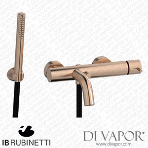 IB Rubinetti MT250SR Milanotorino Wall Mounted Bath Filler Complete with Shower Kit Spare Parts