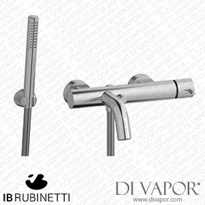 IB Rubinetti MT250SS Milanotorino Wall Mounted Bath Filler Complete with Shower Kit Spare Parts