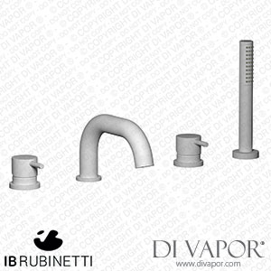 IB Rubinetti MT396BO Milanotorino Four Holes Deck Mounted Bath Filler with Shower Kit Spare Parts