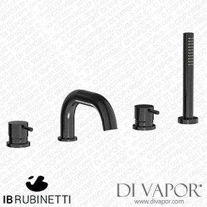 IB Rubinetti MT396CS Milanotorino Four Holes Deck Mounted Bath Filler with Shower Kit Spare Parts