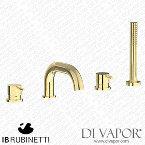 IB Rubinetti MT396II Milanotorino Four Holes Deck Mounted Bath Filler with Shower Kit Spare Parts