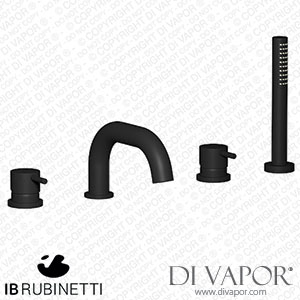 IB Rubinetti MT396NP Milanotorino Four Holes Deck Mounted Bath Filler with Shower Kit Spare Parts