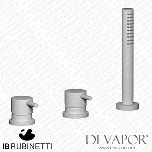 IB Rubinetti MT397BO Milanotorino Three Holes Bath Filler with Overflow Outlet Connection Diverter and Shower Kit Spare Parts