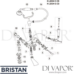 Bristan N BSM C 1901 Bath Shower Mixer Tap - 2004 to 2012 - Spares