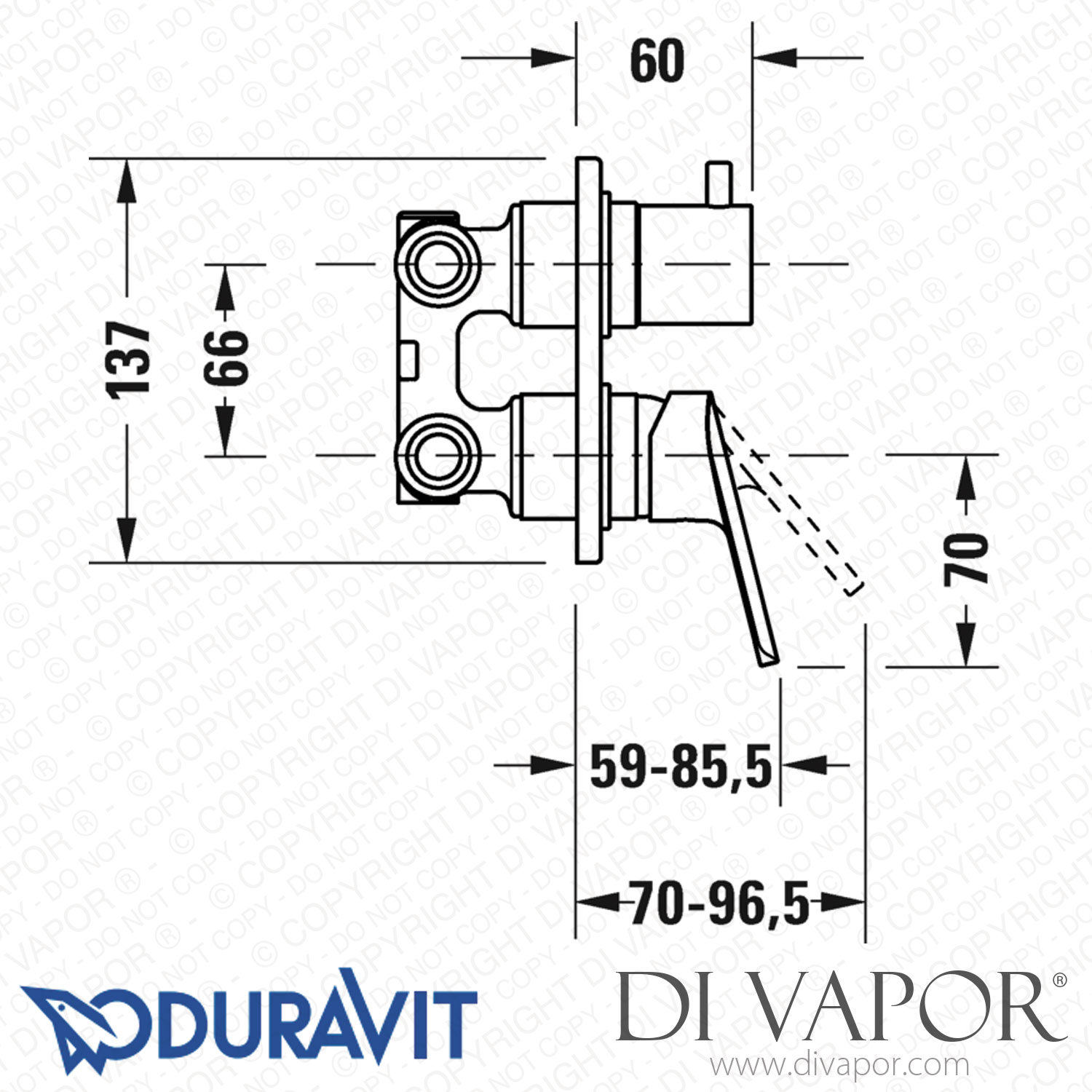 Duravit No.1 Single Lever Bath Mixer Concealed Set (N15210008) Spare Parts