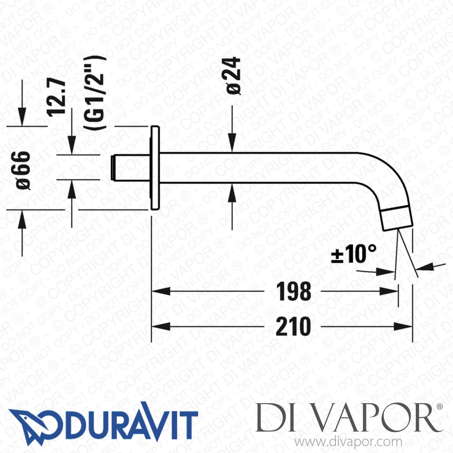 Duravit No.1 Bath Spout (N15240010) Spare Parts