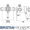 Bristan 1901 Vintage Gold Dual Control Shower Valve (Top Outlet)