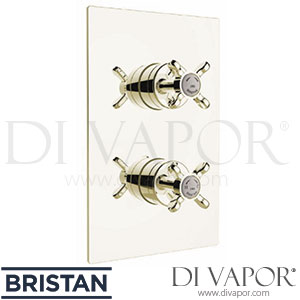 Bristan N2 SHCDIV G 1901 Thermostatic Recessed Dual Control Valve - Gold - Shower Spare Parts