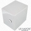Square Chrome Flow Control Handle for Big Bathroom Shop Milano Nero - N8Y93 Compatible Spare