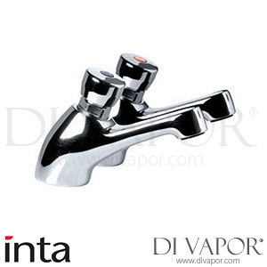 Inta NC165CP Non Concussive Basin Mounted Tap (Pairs) 3 Sec Time Flow Spare Parts