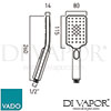 VADO NEB Handset SQ DB CP Spare Parts Diagram