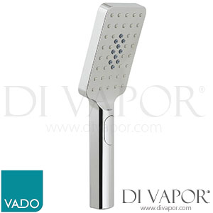 VADO NEB-Handset-SQ-DB-CP Nebula 80mm x 115mm Rectangular 3 Function Rub Clean Shower Handset Spare Parts