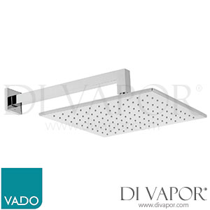 VADO NEB-SQ/30-SA-CP Nebula 300mm Square Single Function Shower Head with Arm Spare Parts