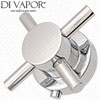 Temperature Control Handle Used on Same Valve as Niagara NEX9312 Thermostatic Cartridge - Cross - Chrome