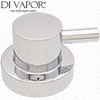 Temperature Control Handle Used on Same Valve as Niagara NEX9312 Thermostatic Cartridge - NEX9312AC7 Round - Chrome