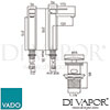 VADO NOT 100ECC CP Mixer Spare Parts Diagram