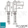VADO NOT 100SB CP Mixer Spare Parts Diagram